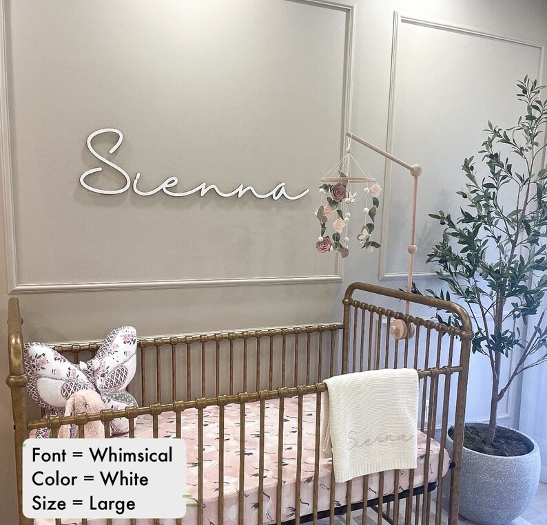 Baby Name Sign Cutout Name Cut Out Personalized Name Sign Above the Crib Sign Large Custom Name S... | Etsy (US)
