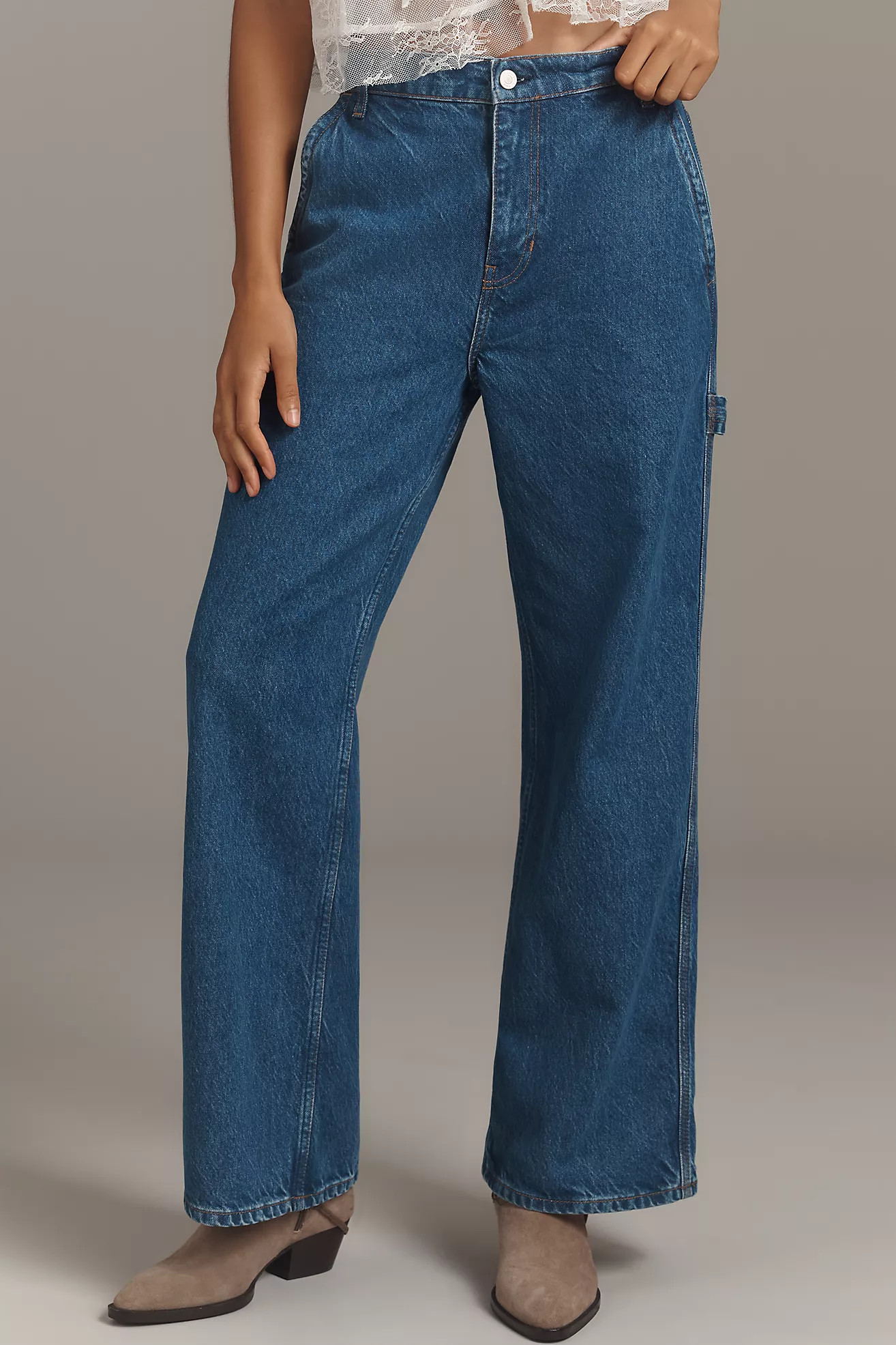 Reformation Diego Mid-Rise Baggy Utility Jeans | Anthropologie (US)