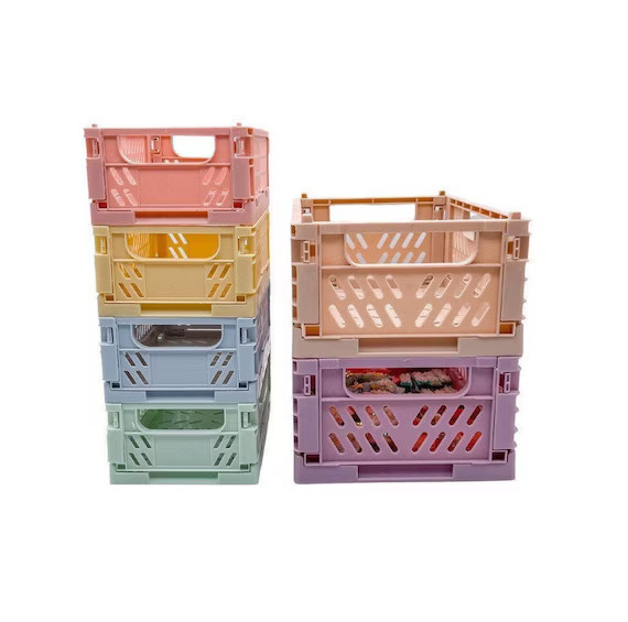 Storage Crates Foldable Collapsible Desktop Organization Home | Etsy | Etsy (US)