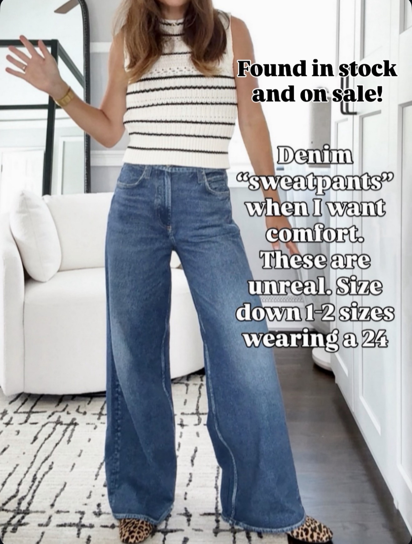 Found back in stock! Denim “sweatpants” for when you want comfort. Size down 1–2 sizes — I’m in a 24.

#LTKGiftGuide #LTKHoliday #LTKOver40