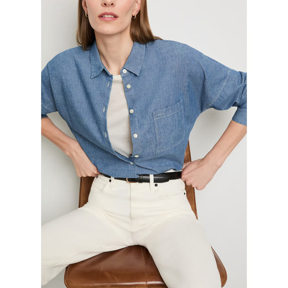 Jo Chambray Shirt | goop