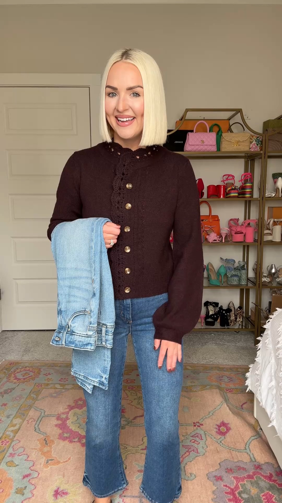 Petite jeans under $40 - high rise kick crop jeans (25 petite, size up one because they run small) / petite high rise straight jeans (24 petite - fit is TTS) / petite friendly jeans / affordable jeans 

#LTKPetite #LTKFindsUnder50 #LTKSaleAlert