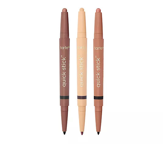tarte Quickstick Double-Ended Shadow & Liner Waterproof Trio - QVC.com | QVC