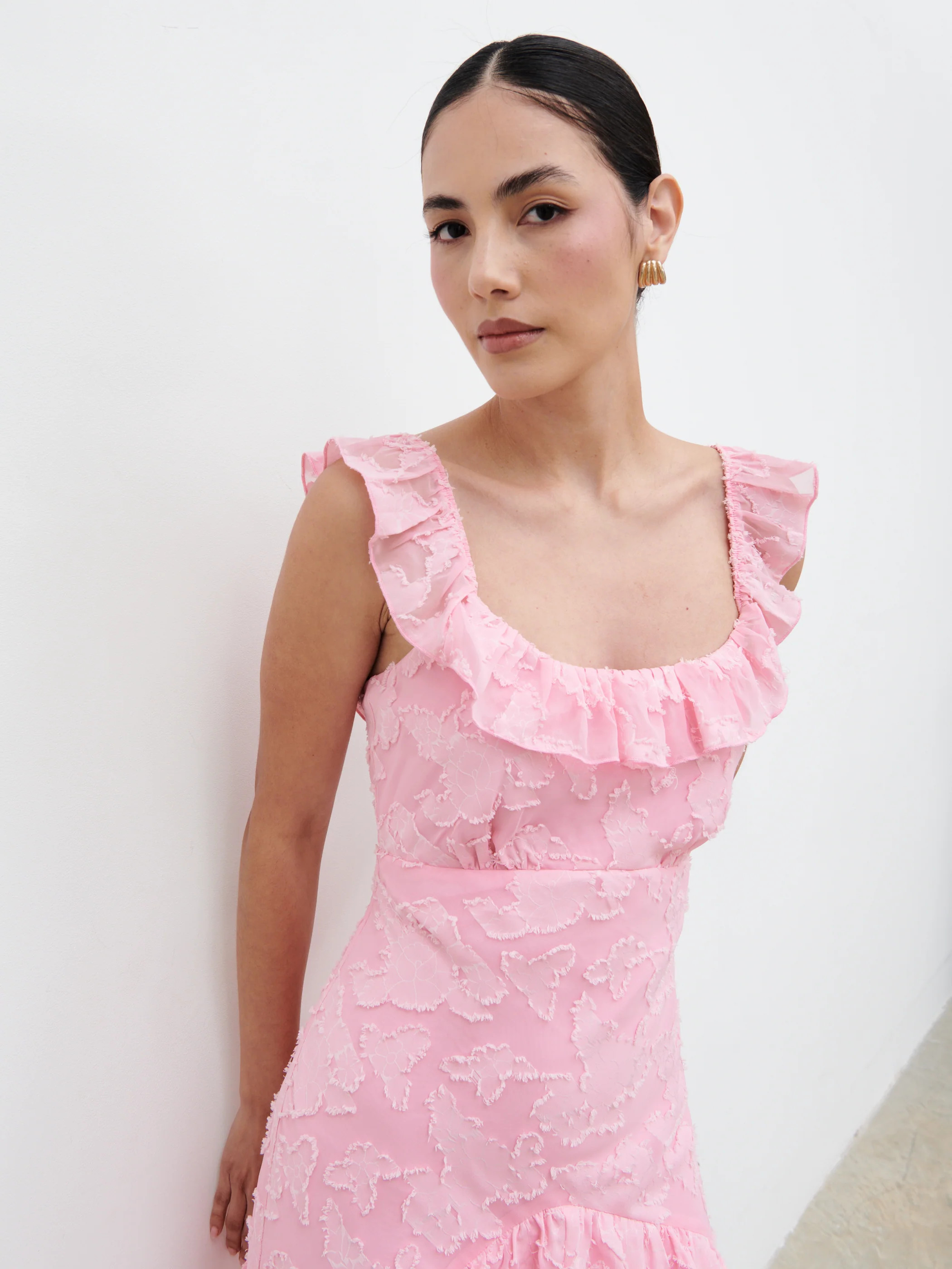 Novie Ruffle Maxi Dress | Pretty Lavish (UK)