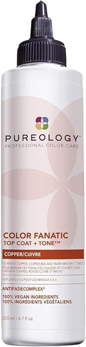 Pureology Color Fanatic Top Coat \u2013 Copper High-Gloss Toner, 6.7 fl oz | Amazon (US)