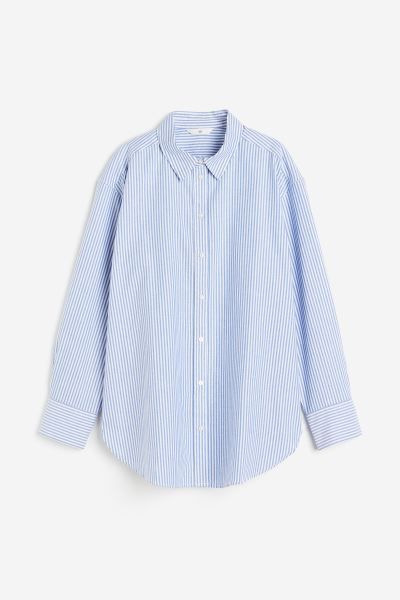 Oxford Shirt - Blue/striped - Ladies | H&M US | H&M (US + CA)