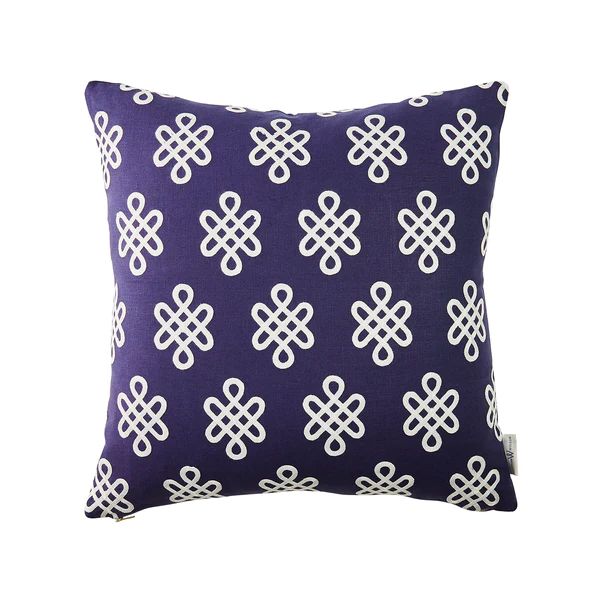 Nonogram Pillow in Navy | Caitlin Wilson Design