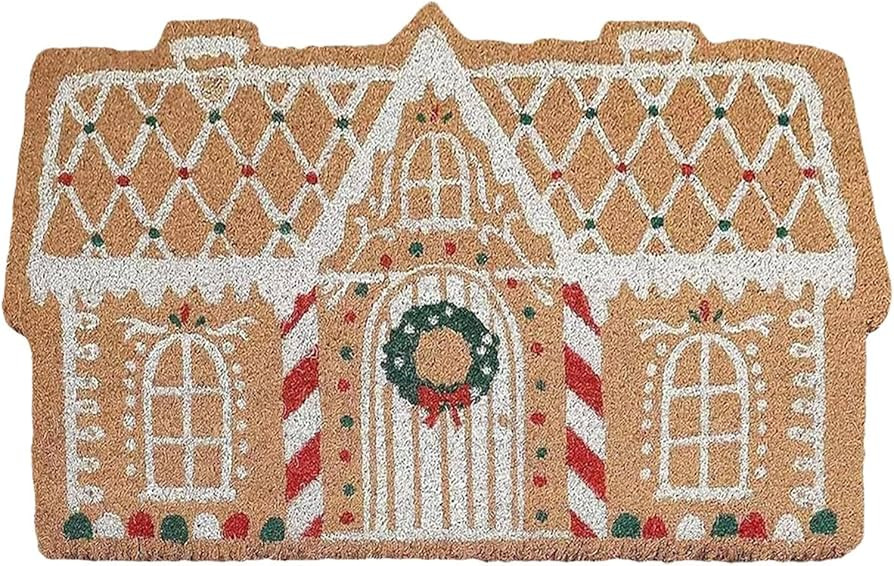 Gingerbread House Door Mat | Christmas Gingerbread Doormat | Gingerbreads Family Welcome Mat | Gi... | Amazon (US)
