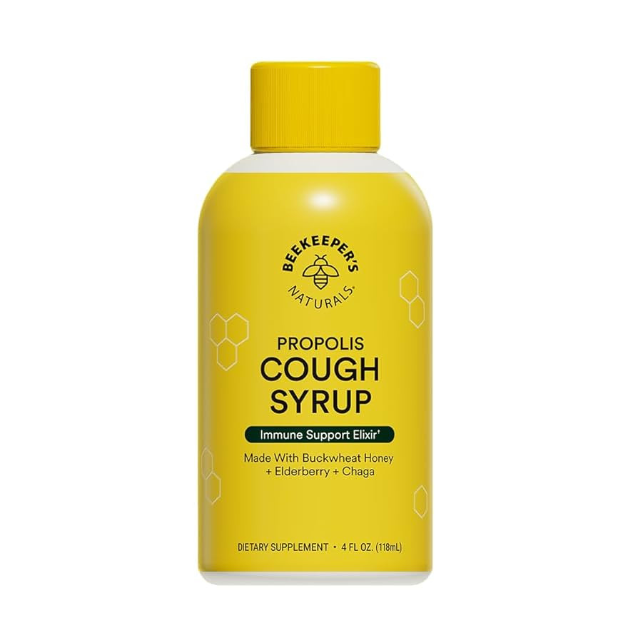 Beekeeper's Naturals Propolis Honey Cough Syrup Daytime for Adults Elderberry, Bee Propolis, Buck... | Amazon (US)