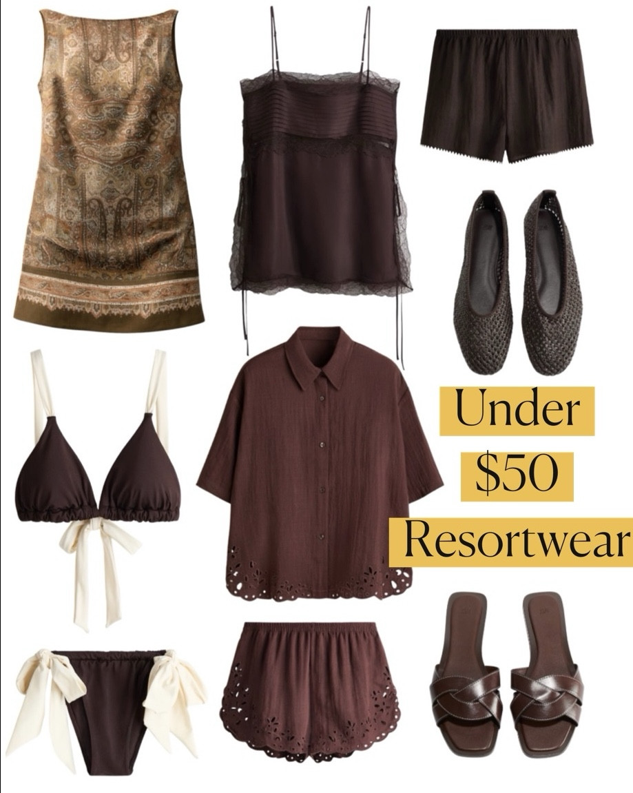 Resortwear
Spring break
Vacation 
H&M
Chocolate brown outfit

#LTKSeasonal #LTKTravel