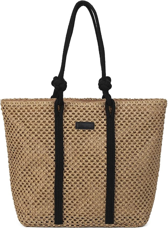 Gladdon Straw Beach Bags for Women Woven Beach Tote Bag Casual Boho Large Shoulder Handbags for V... | Amazon (US)