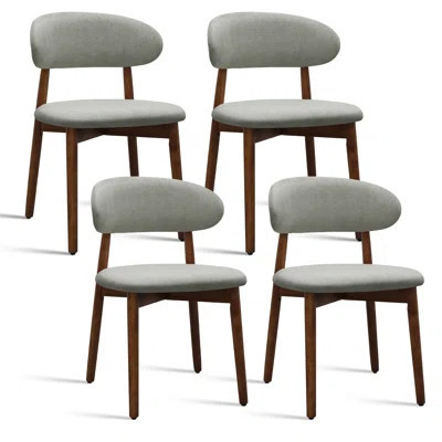 Comfortable Modern Dining Chairs, Green Upholstered Wood For Kitchen And Living | Wayfair North America