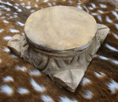*Carved Wooden PEDESTAL Base RISER ARCHITECTURAL Capital Cheese Cake Plant Stand  | eBay | eBay US
