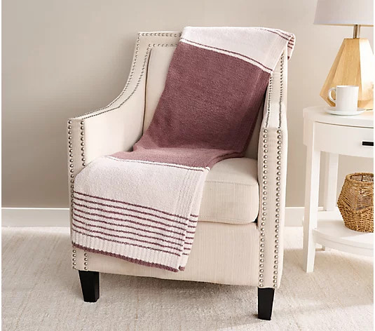 Barefoot Dreams 45"x60" CozyChic Variegated Stripe Blanket - QVC.com | QVC