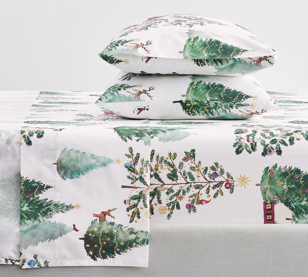 Christmas in the Country Organic Cotton Sheet Set | Pottery Barn (US)