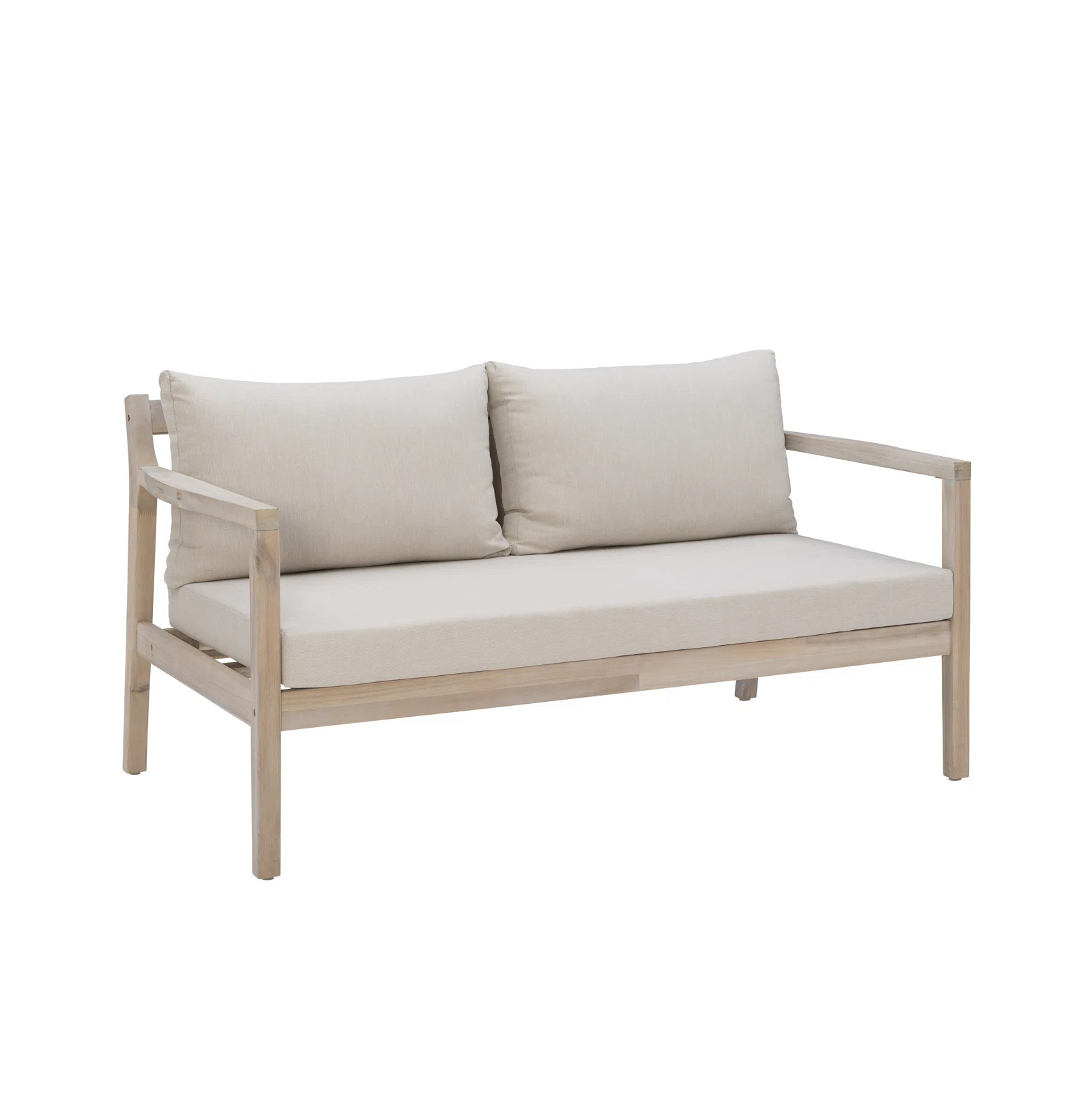 Amina 58" Wide Outdoor Love Seat with Cushions | Wayfair North America