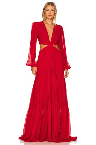 A.L.C. Isabelle Dress in Garnet from Revolve.com | Revolve Clothing (Global)