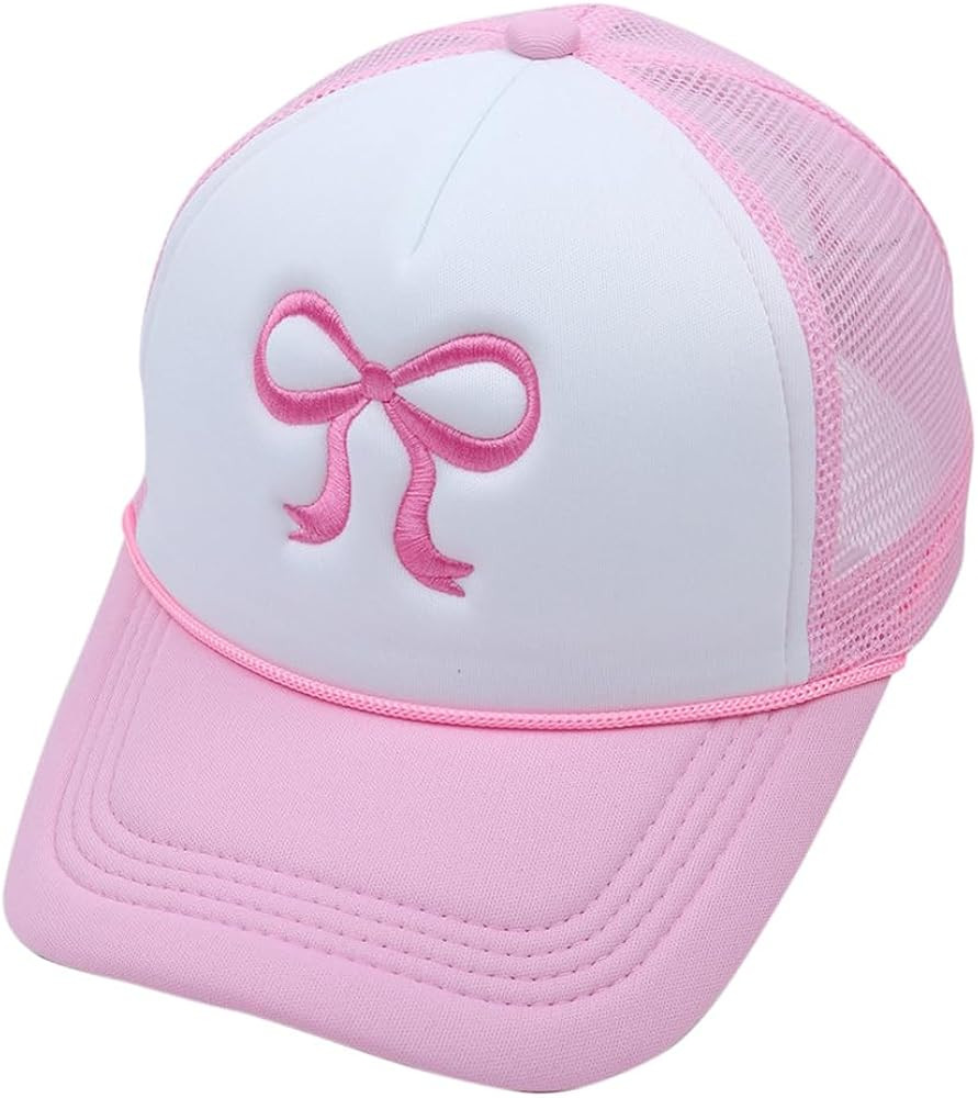 Bow-Tie Mesh Back Baseball Caps for Women Trendy Y2k Trucker Hats Dad Hat Sports Hat Breathable S... | Amazon (US)