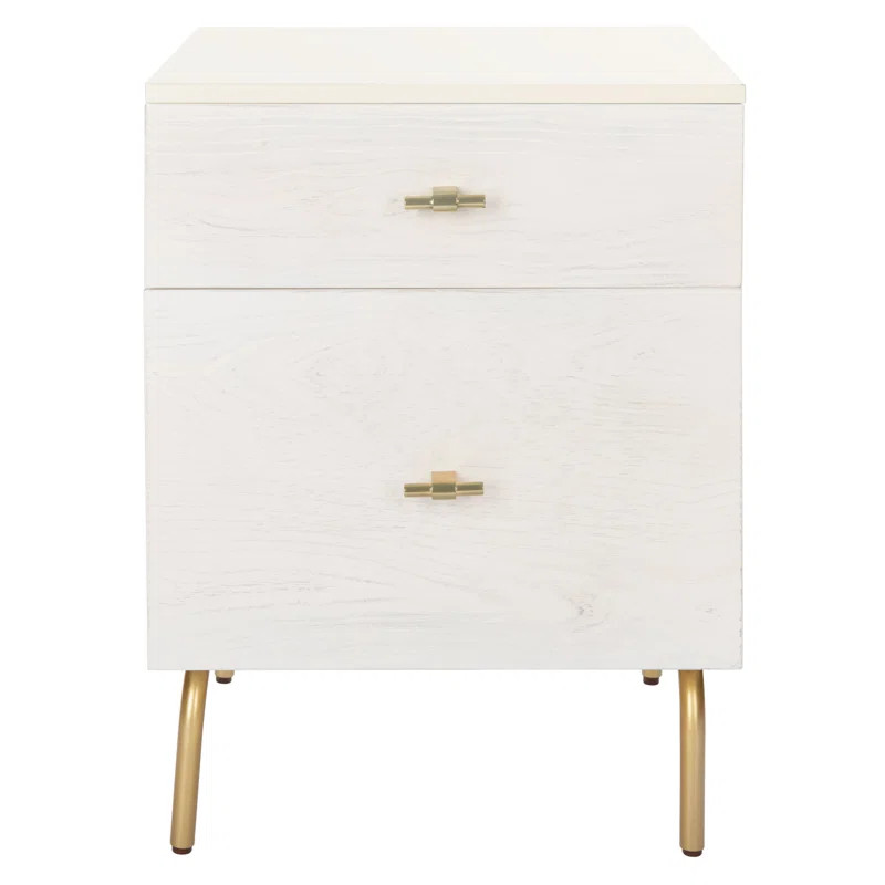 Cream/White Washed Heidrick Nightstand | Wayfair North America
