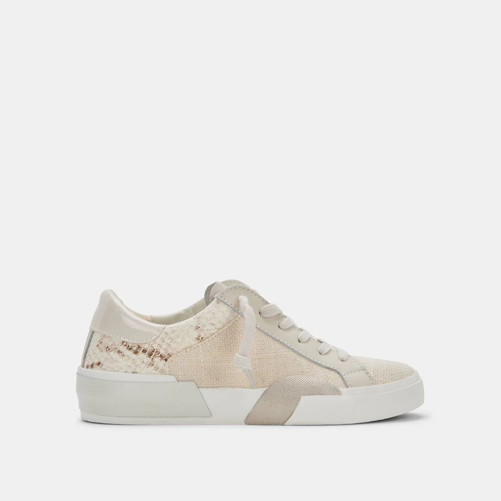 ZINA SNEAKERS NATURAL LINEN | DolceVita.com