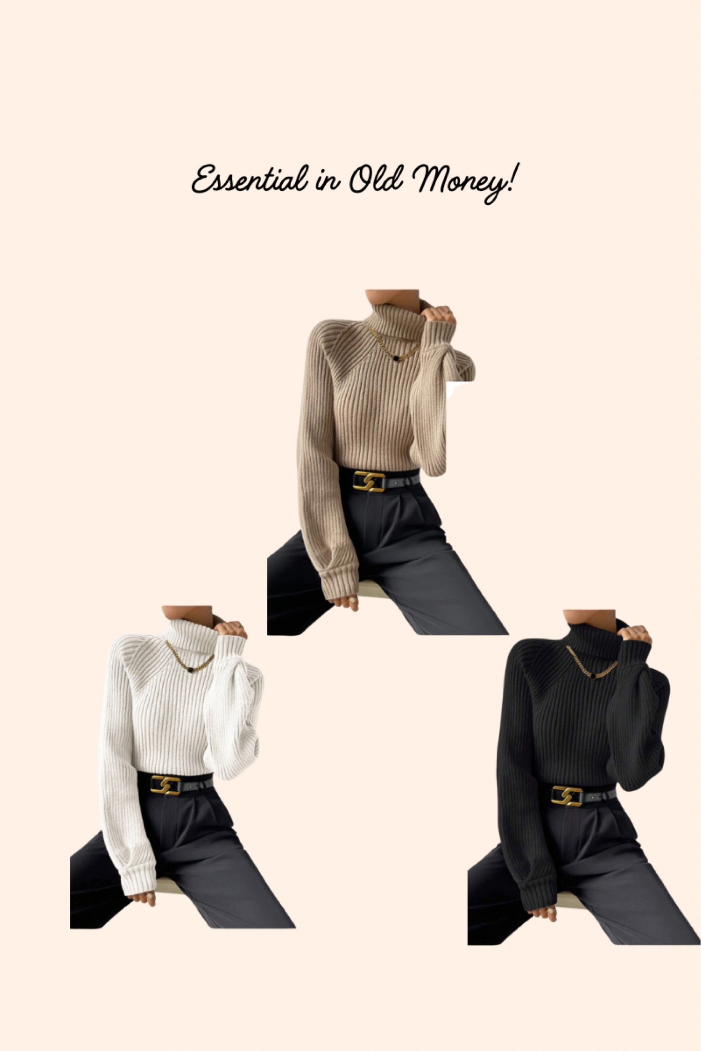 Turtleneck ribbed knit sweater, classic in old money! 

#LTKMostLoved #LTKFindsUnder50 #LTKStyleTip