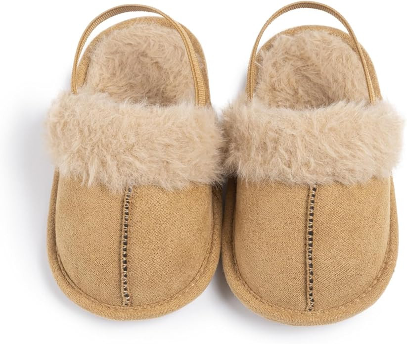 Infant Baby Boys Girls Slippers Cozy Fleece Booties Toddler Soft Warm Socks Princess Flats Newbor... | Amazon (US)