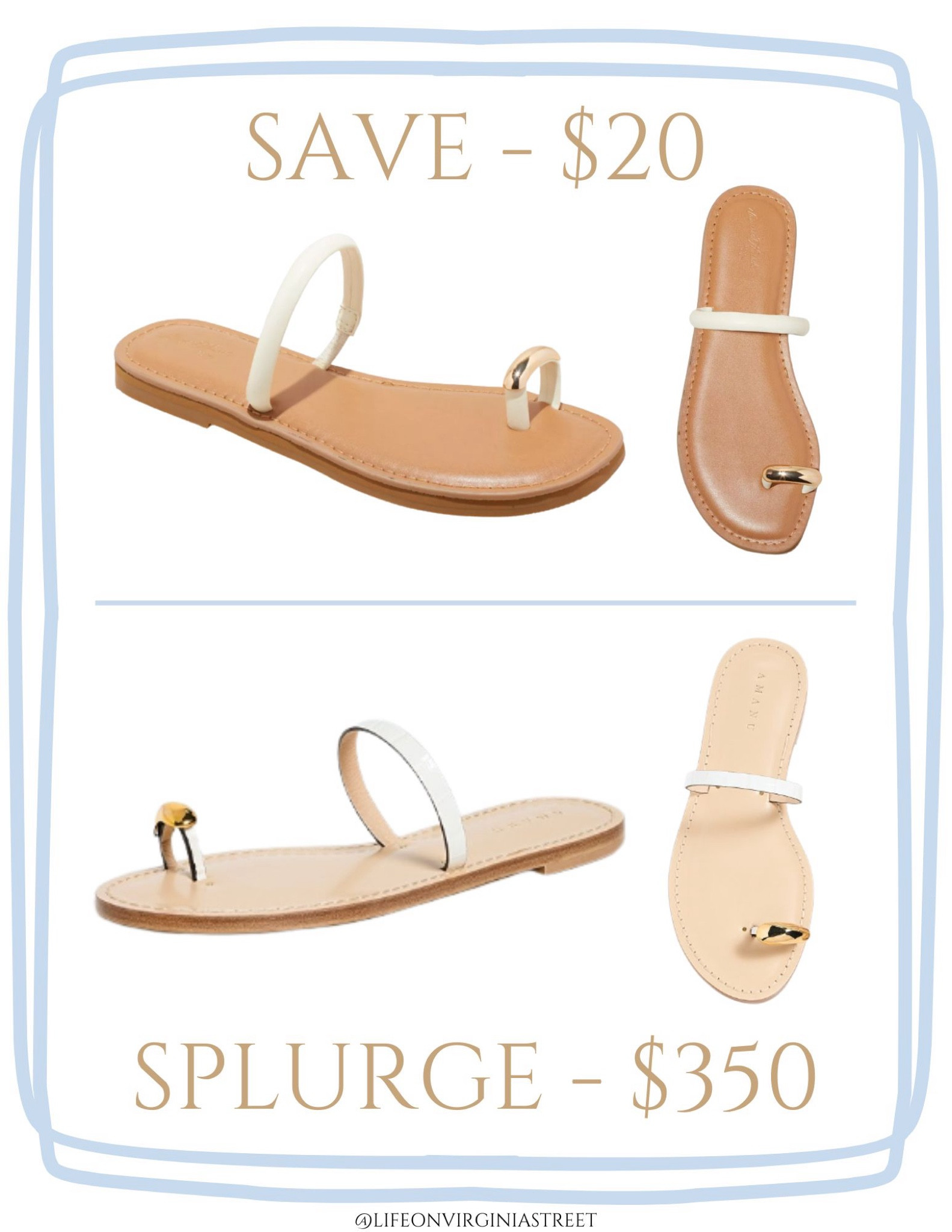 The cutest save splurge sandals for your resort wear, next beach vacation, or trip to the pool! These toe ring sandals are so chic and unique, and the save is such a great value (with a much comfier footbed)! #ltkshoecrush #ltkfindsunder50 #ltkseasonal #ltkfindsunder100 #ltktravel #ltkswim #ltkstyletip #ltksalealert #ltkspring #ltkover40 

#LTKShoeCrush #LTKTravel #LTKFindsUnder50