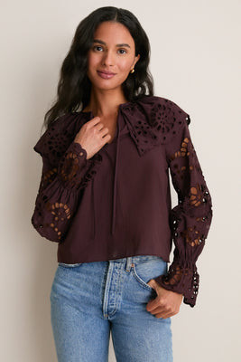 Chocolate Aislinn Blouse | Tuckernuck (US)