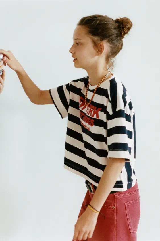 NY STRIPED PRINT T-SHIRT | Zara US