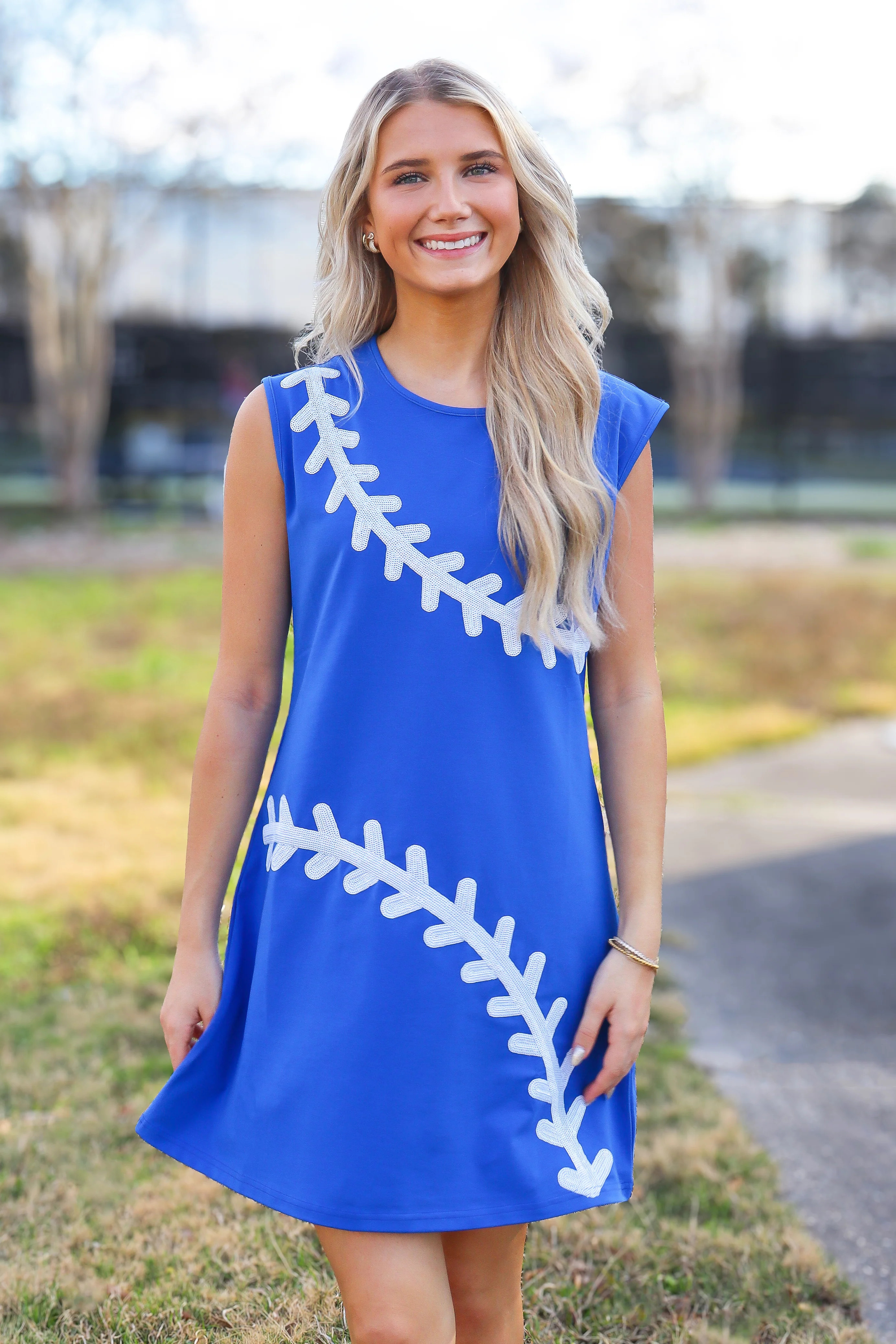 Baseball Royal Blue Dress | Belle Cher