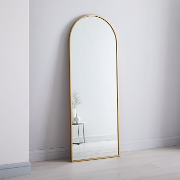 Metal Frame Arched Floor Mirror - 74" | West Elm (US)