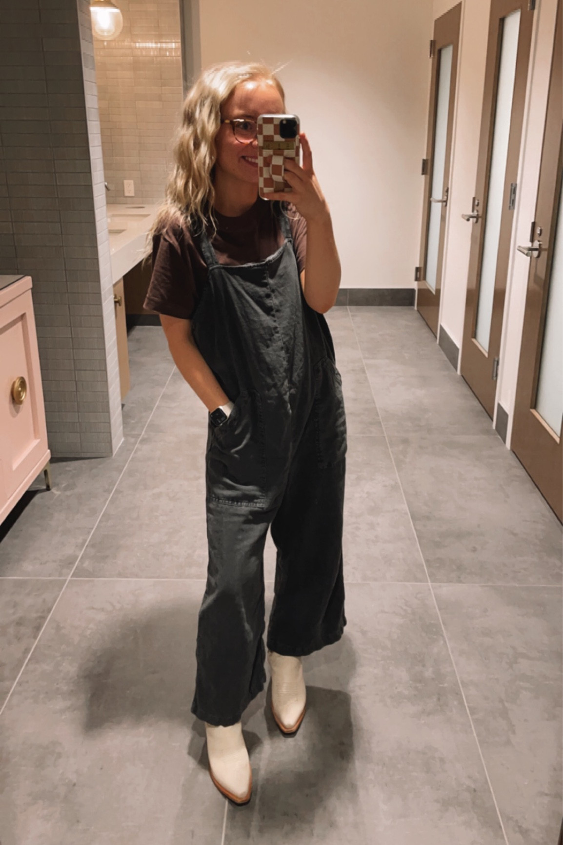 nuuds bodysuit with a jumpsuit and booties on repeat!!!🤍🤎

#LTKstyletip #LTKworkwear #LTKfit