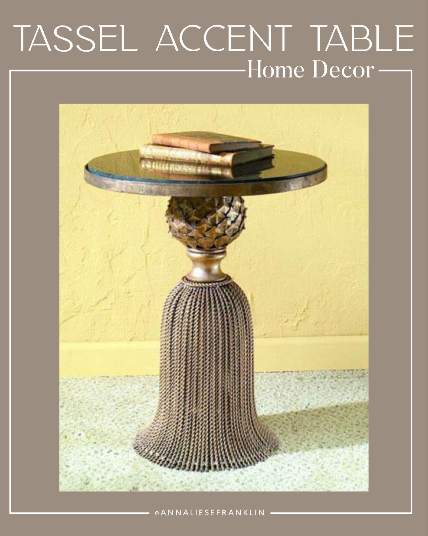 Home decor • side table • accent table • living room decor • entryway decor • tassel table • brass home decor • brass accent table • coffee table • 

#LTKhome #LTKsalealert