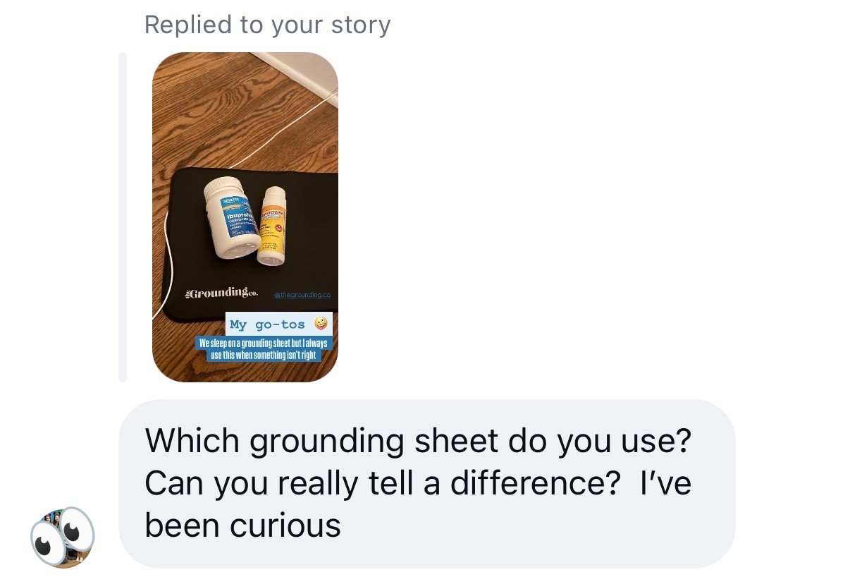 Big believers in ground sheets and mats! We can tell the biggest difference in our joins and muscles and inflammation when we travel and can’t sleep on it!! Best investment! We’ve had ours for 2 years now and looove it!!

#LTKfitnessgoals #LTKmorningroutine #LTKselfcare