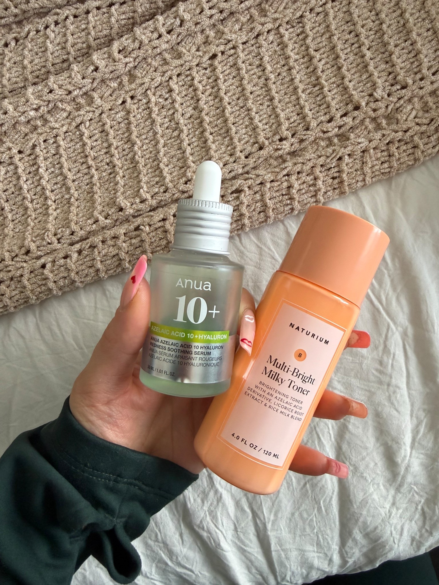 My 2 go to’s in my morning skincare routine are the Anua azelaic acid + Naturium multi bright milky toner which also has azelaic acid - so good for calming acne and reducing those post acne marks 

#LTKselfcare #LTKBeauty #LTKmorningroutine