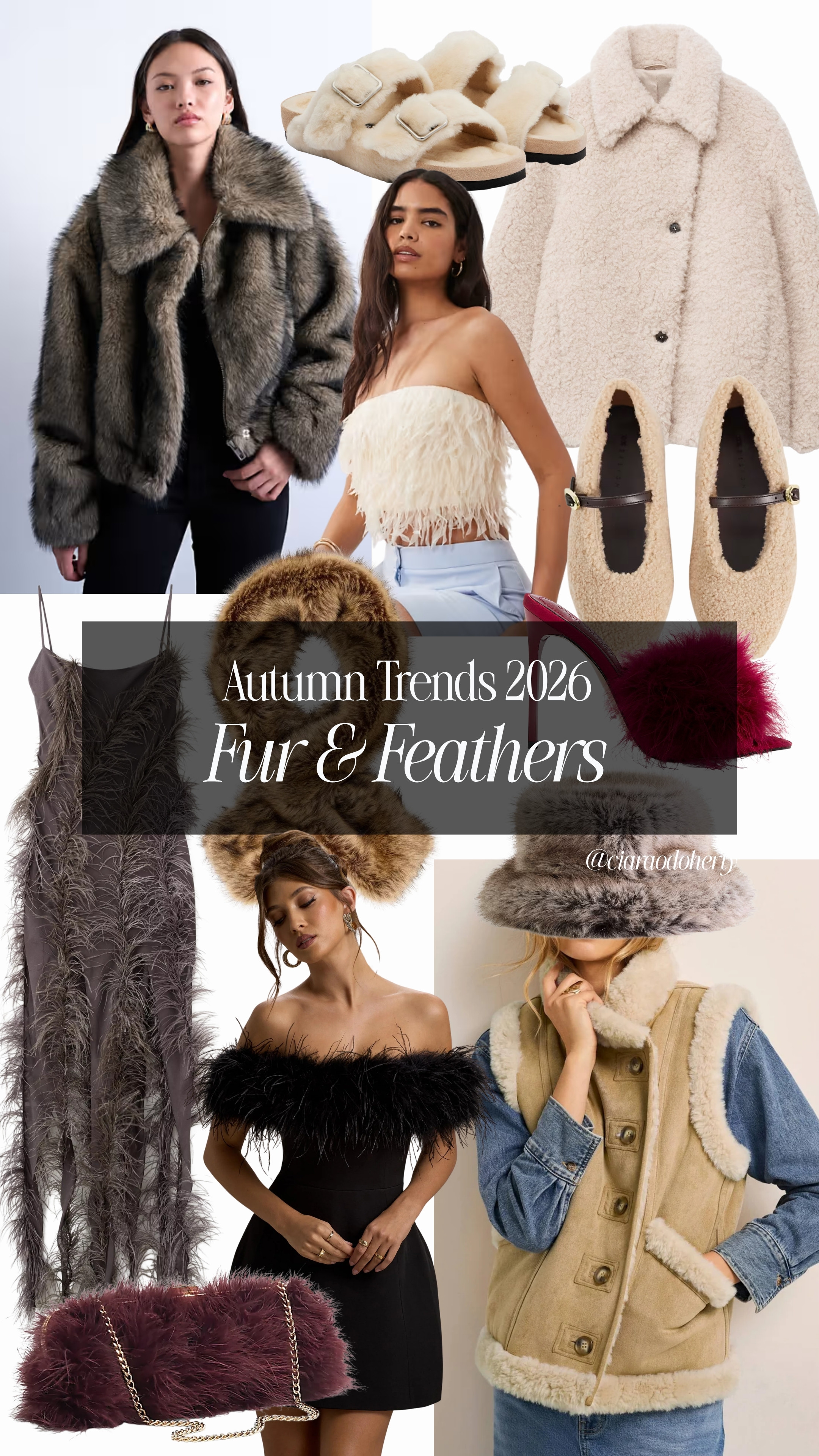 Autumn Trends 2026: Faux Fur & Feathers. Elevated dressing with faux fur jackets and accessories, and feather evening wear and accessories 

 #LTKFashionMonth #LTKautumn