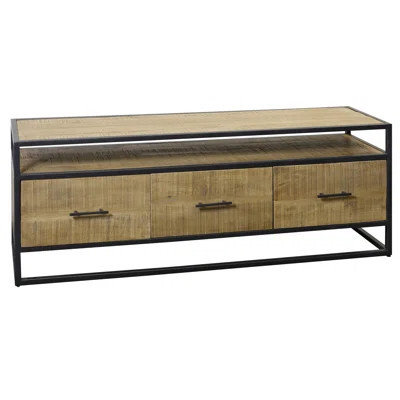Media Console - Metal Fame - Natural/Black | Wayfair North America