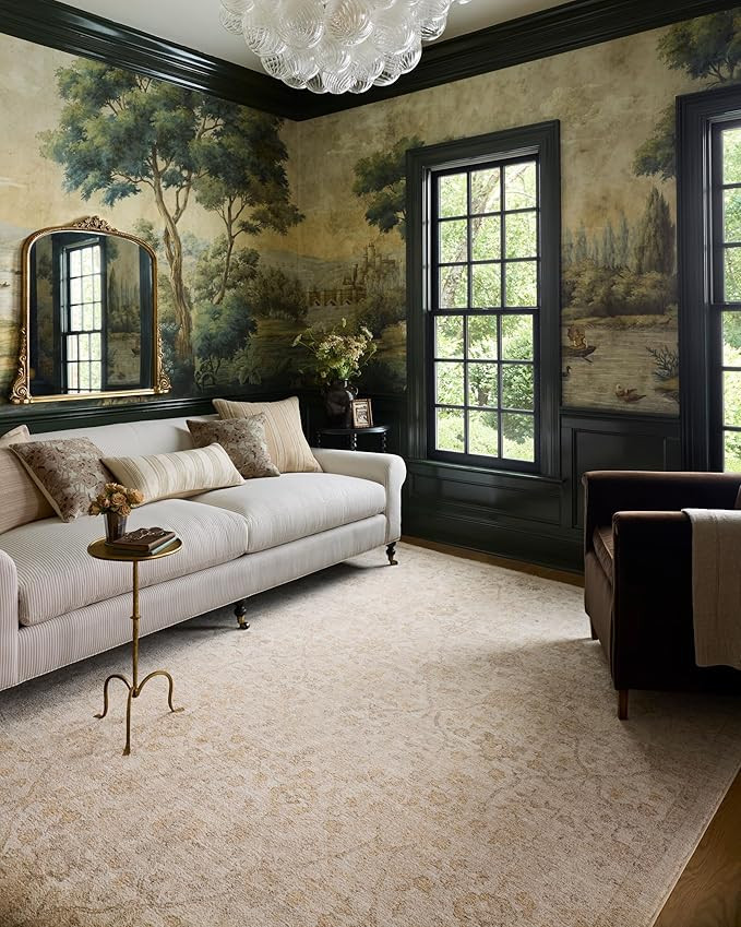 Loloi Chris Loves Julia Palma Collection PLM-02 Spice/Natural 7'-10" x 10' Area Rug Vintage Style... | Amazon (US)