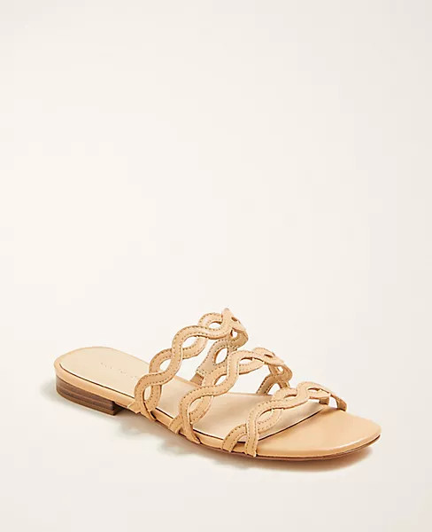 Minny Wavy Leather Sandals | Ann Taylor | Ann Taylor (US)