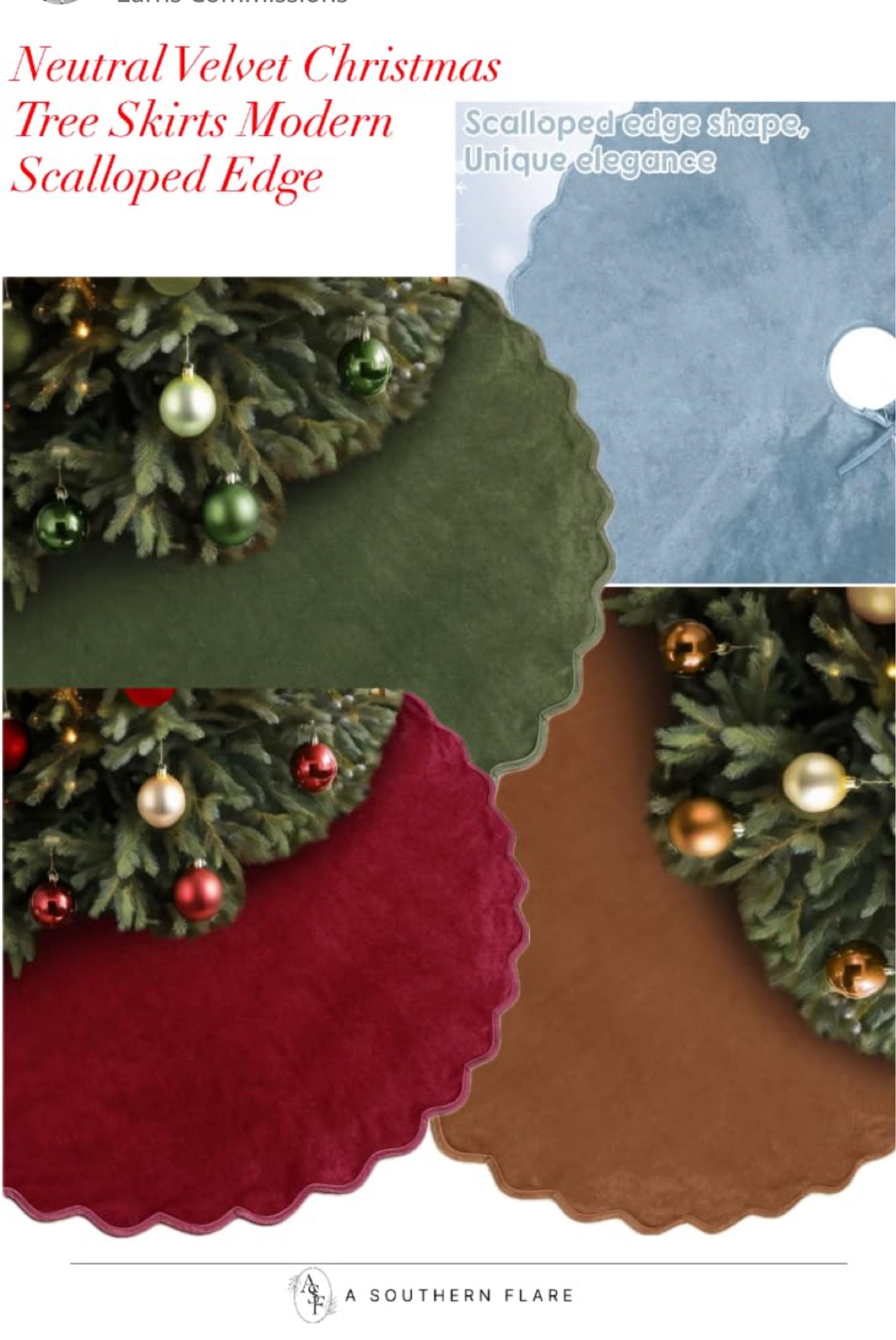 Holiday Home, scalloped Christmas Tree Skirt

#LTKFindsUnder50 #LTKHome #LTKHoliday