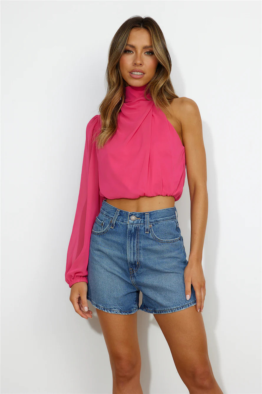 Deborah Crop Top Hot Pink | Hello Molly (AU)