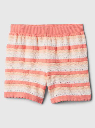 babyGap Stripe Crochet Sweater Pull-On Shorts | Gap Factory