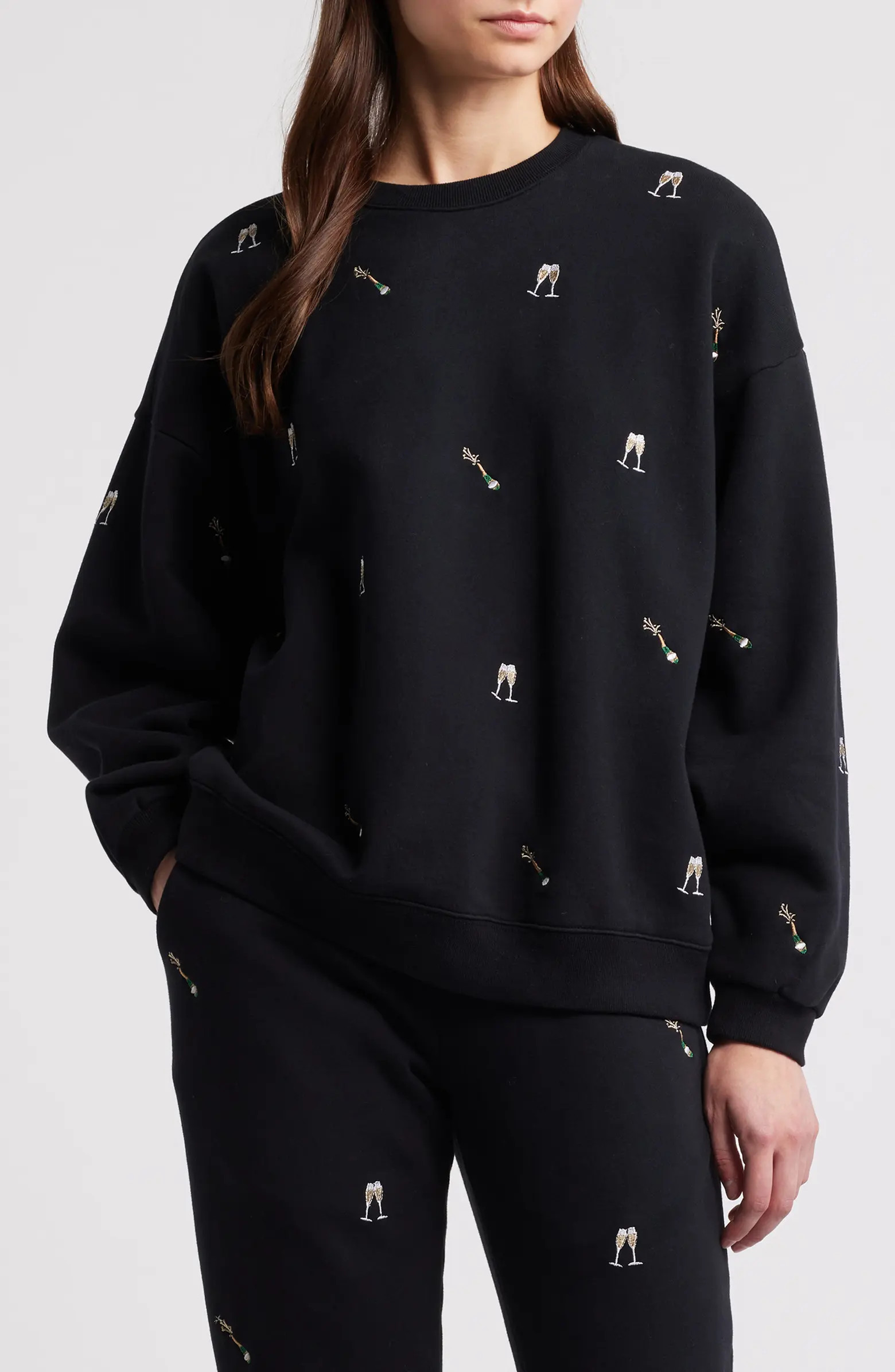 Rails Varsity Cheers Embroidered Cotton Graphic Sweatshirt | Nordstrom | Nordstrom