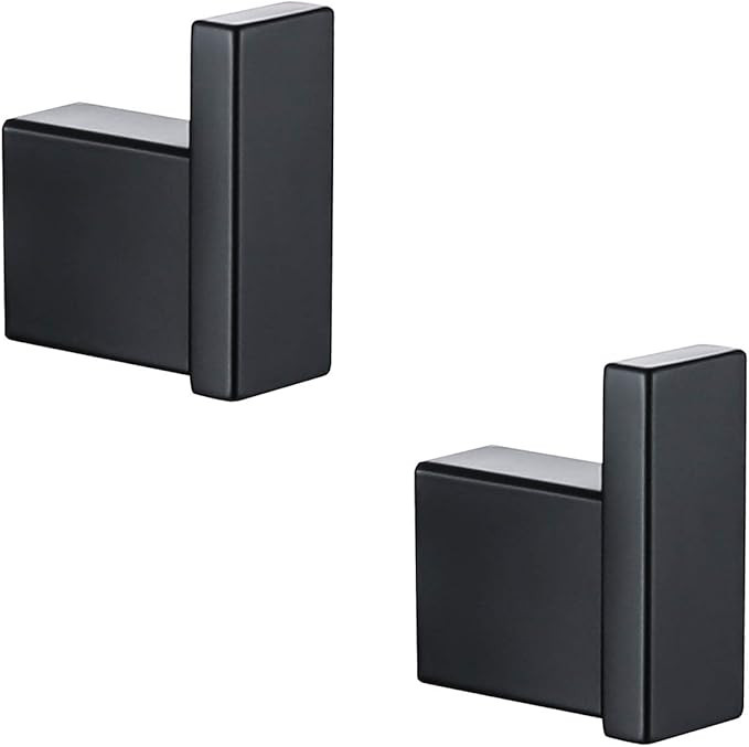 RANDOM Matte Black Towel Robe Hooks Bathroom Hardware Accessories Coat Hook 304 Stainless Steel C... | Amazon (US)
