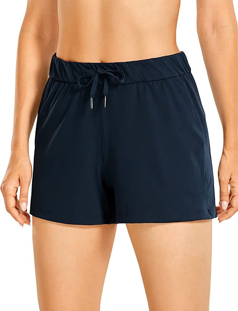 CRZ YOGA Womens Stretch Casual Comfy Shorts 2.5"/3.5" - Workout Athletic Gym Golf Running Hiking ... | Amazon (US)