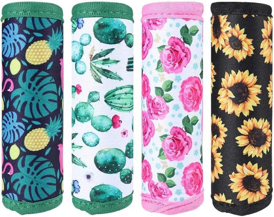 4 Pcs Anti-slip Luggage Handle Grips Wraps Neoprene Comfort Luggage Identifier for Travel Bag Lug... | Amazon (US)