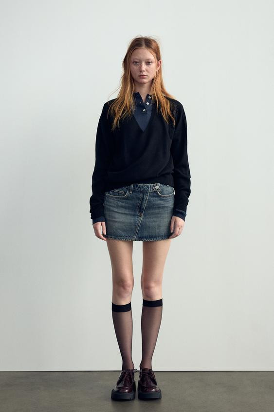 TRF DENIM MINI SKIRT | Zara US
