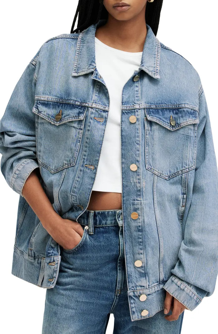 AllSaints Willow Oversize Denim Jacket | Nordstrom | Nordstrom