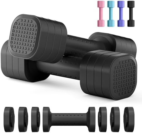 Zempox Adjustable Dumbbell Set of 2, 4 in 1 Free Weights Dumbbells Set for Women, Hand Weights fo... | Amazon (US)