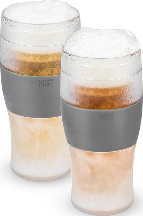 Host Freeze Beer Glasses, Freezable Beer Gifts for Men, Double Wall Insulated Pint Set, Father's ... | Amazon (US)